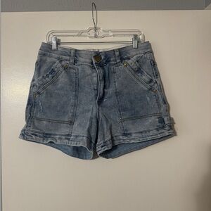 Democracy Faded Blue Denim Shorts